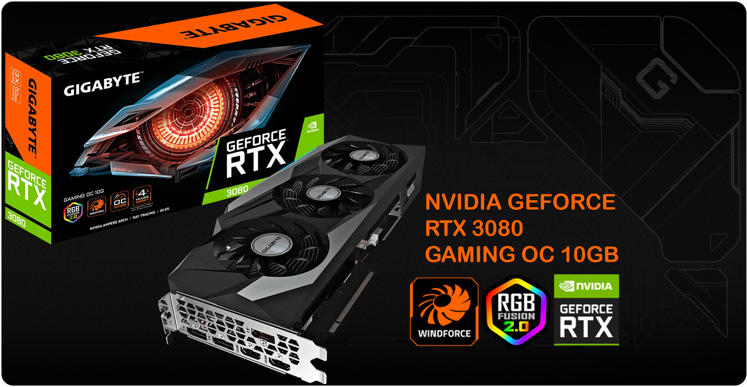 کارت گرافیک گیگابایت مدل RTX 3080 GAMING OC 10GB