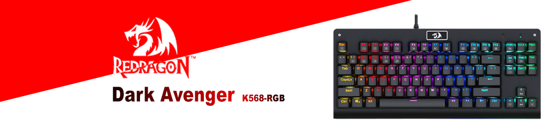کیبورد گیمینگ مکانیکی ردراگون مدل Dark Avenger K568-RGB