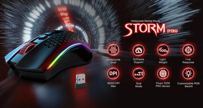 ماوس گیمینگ ردراگون مدل Storm Pro M808-K-S