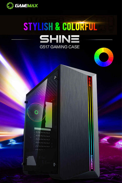 کیس گیمینگ گیم‌ مکس مدل Shine G517