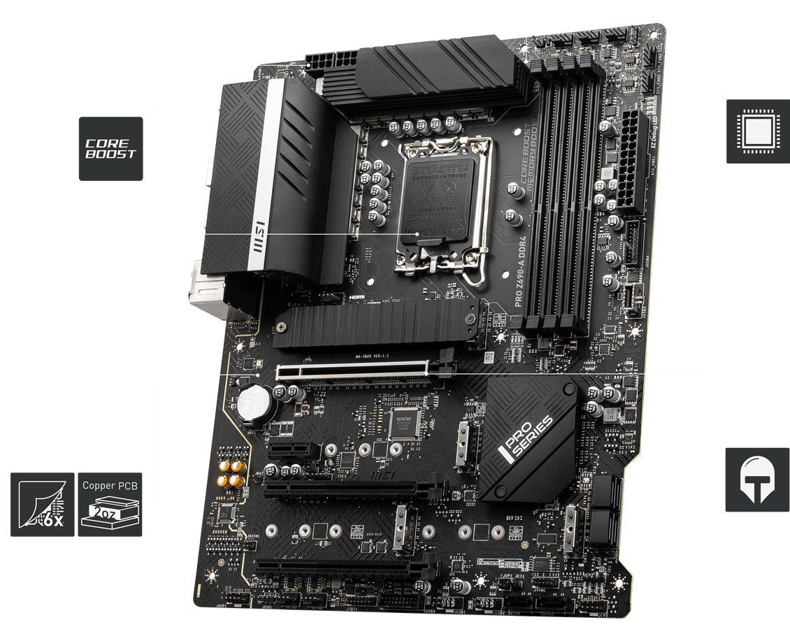 مادربرد ام اس آی مدل PRO Z690-A DDR4