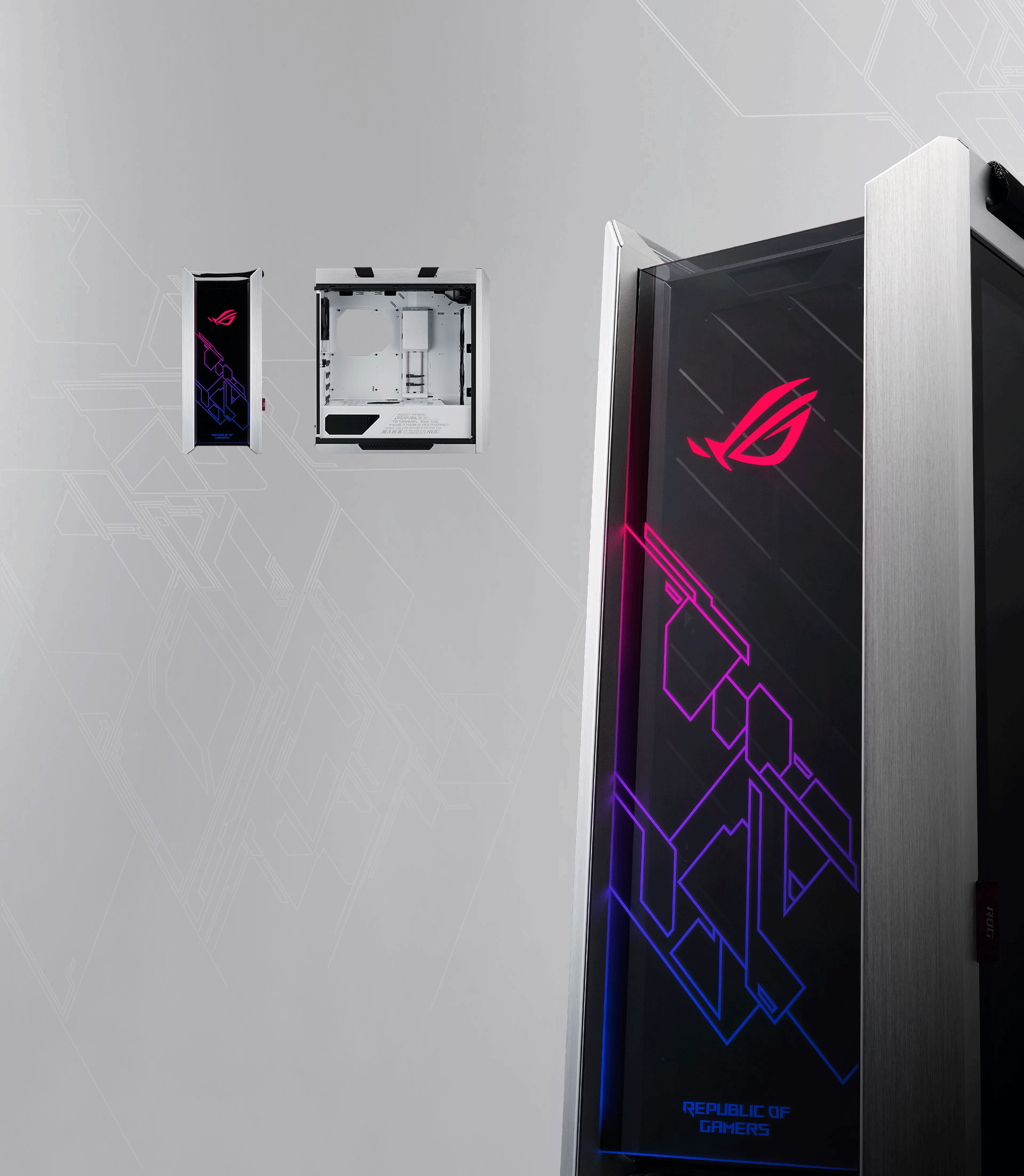 کیس گیمینگ ایسوس مدل GX601 ROG STRIX HELIOS WHITE