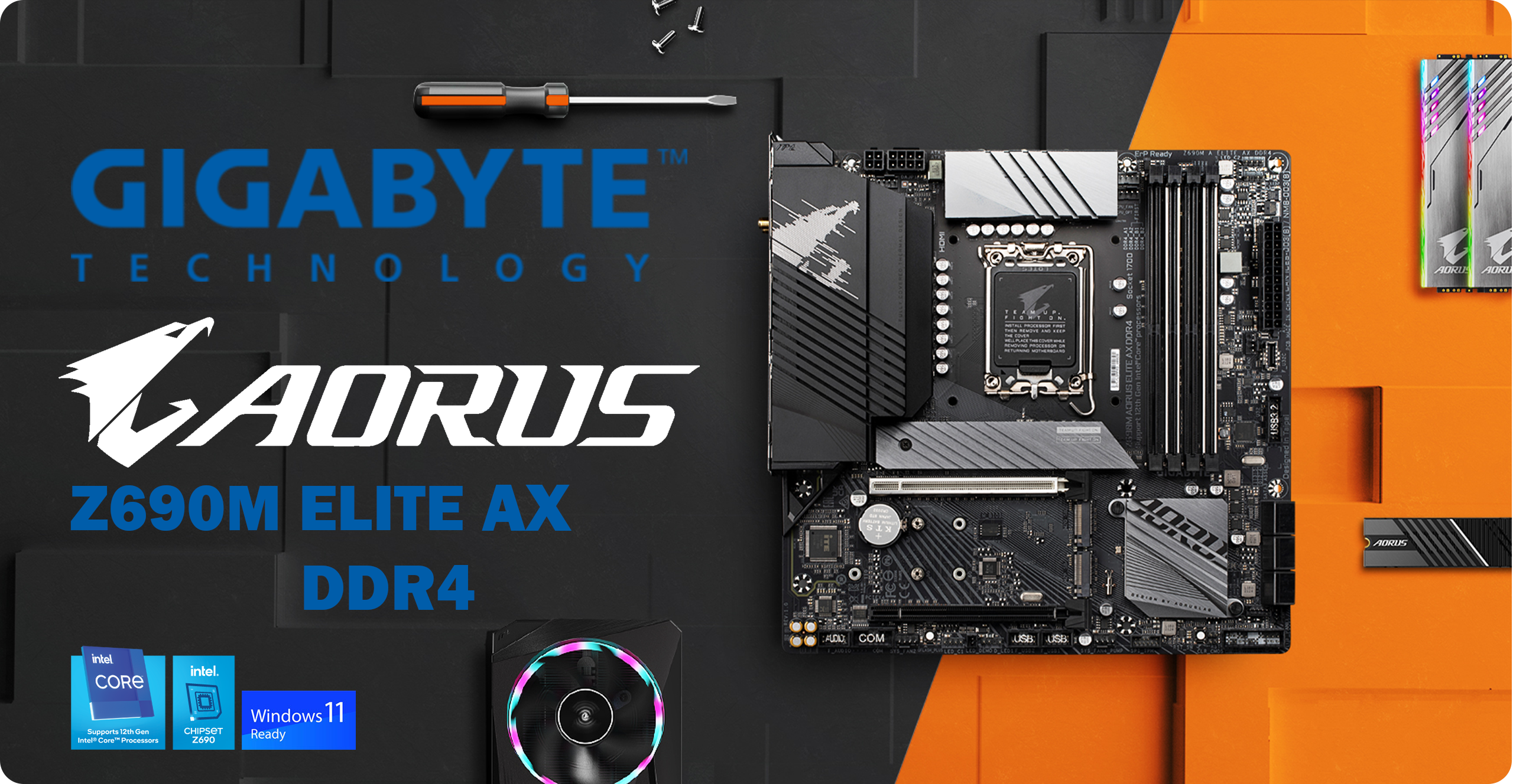 مادربرد گیگابایت مدل Z690M AORUS ELITE AX DDR4 