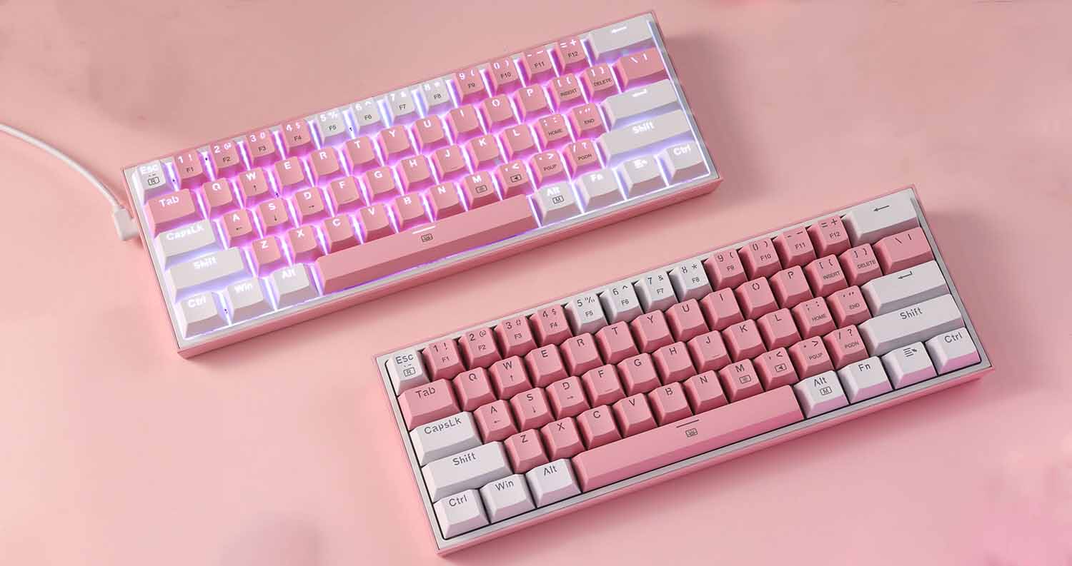 کیبورد گیمینگ ردراگون مدل FIZZ K617 P+W