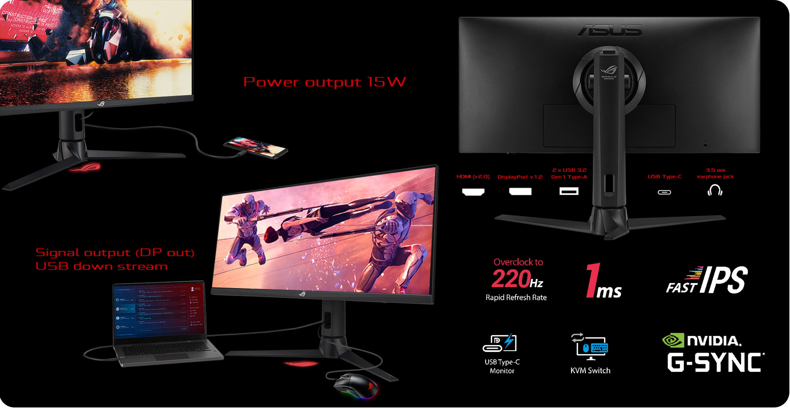 مانیتور گیمینگ ایسوس مدل ROG Strix XG309CM سایز 29.5 اینچ