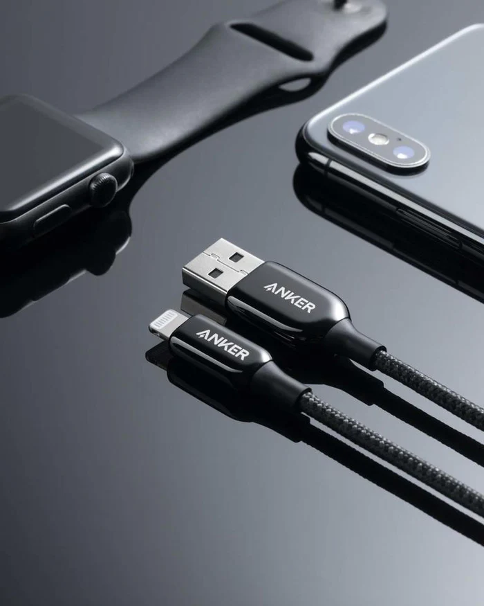 کابل تبدیل USB به Lightning انکر مدل PowerLine + lll A8823 طول 1.8 متر