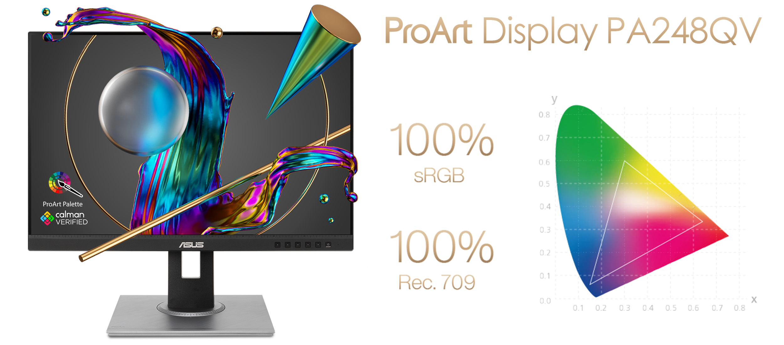 مانیتور ایسوس مدل ProArt Display PA248QV سایز 24.1 اینچ