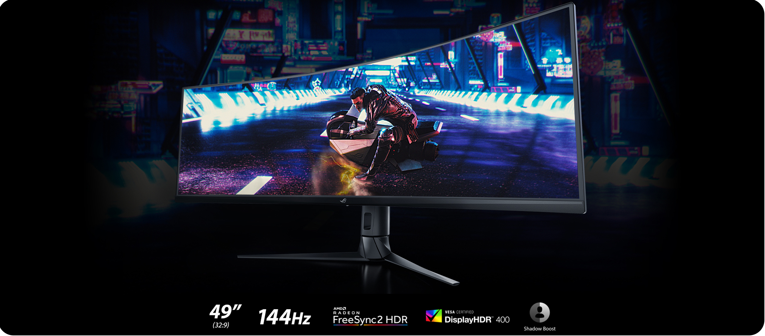 مانیتور گیمینگ ایسوس مدل ROG STRIX XG49VQ سایز 49 اینچ