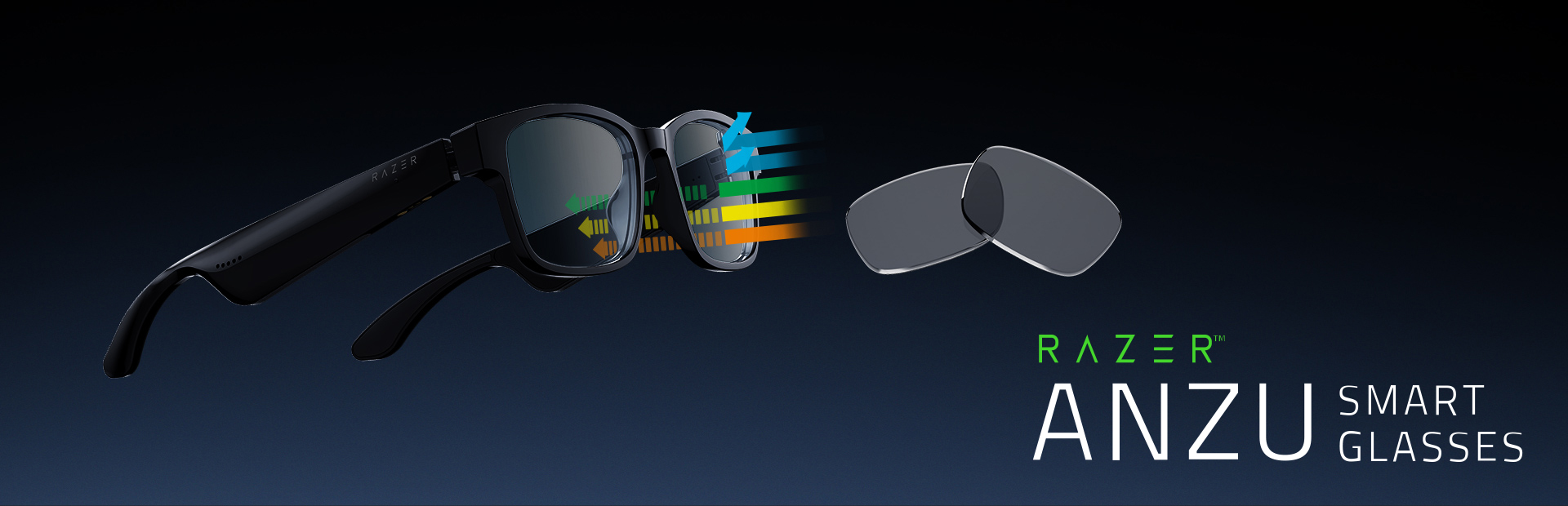 عینک هوشمند ریزر مدل Razer Anzu با فریم مستطیلی