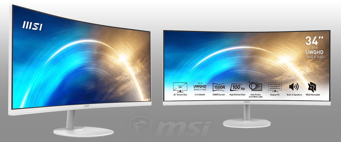 مانیتور گیمینگ ام اس آی مدل PRO MP341CQW سایز 34 اینچ