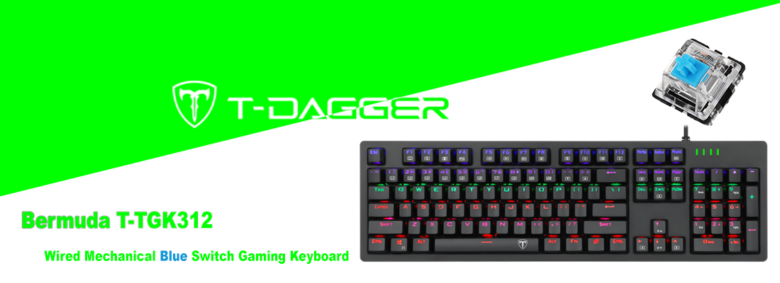 کیبورد مکانیکال گیمینگ تی دگر مدل Bermuda T-TGK312