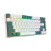 کیبورد بی سیم مکانیکال گیمینگ ردراگون K678 WG Pro سفید - سبز