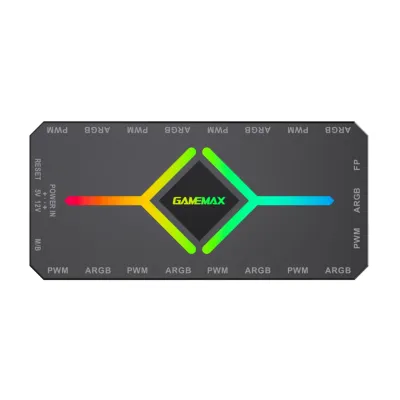 کنترل نورپردازی و سرعت فن گیم مکس V4.0 ARGB HUB PWM BK