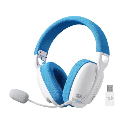 هدست بی سیم گیمینگ ردراگون Skuld H878 Blue سفید آبی