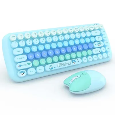 کیبورد و ماوس بی‌سیم مافی MOFii Candy Blue