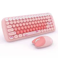 کیبورد و ماوس بی‌سیم مافی MOFii Candy Pink