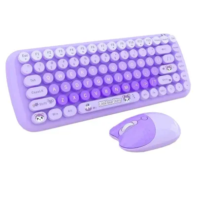 کیبورد و ماوس بی‌سیم مافی MOFii Candy Purple