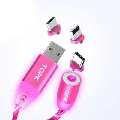 کابل تبدیل USB به microUSB لایتنینگ USB-C تاپکی مدل AM67