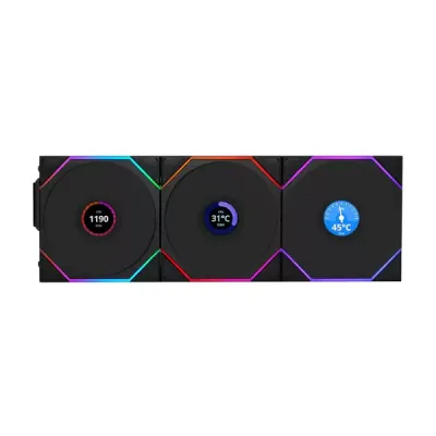 فن کیس لیان لی UNI FAN TL120 LCD REVERSE Wireless