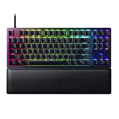 کیبورد گیمینگ ریزر مدل HUNTSMAN V2 TENKEYLESS (سوئیچ بنفش)