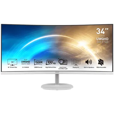 مانیتور گیمینگ ام اس آی مدل PRO MP341CQW سایز 34 اینچ