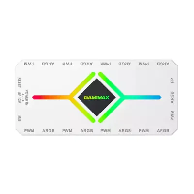 کنترل نورپردازی و سرعت فن گیم مکس V4.0 ARGB HUB PWM WT