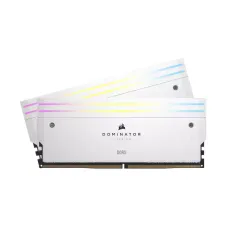 رم دسکتاپ دو کاناله 6000 کورسیر مدل DOMIATOR TITANIUM RGB WHT ظرفیت 32 گیگابایت رم دسکتاپ دو کاناله 6000 کورسیر مدل DOMIATOR TITANIUM RGB WHT ظرفیت 32 گیگابایت