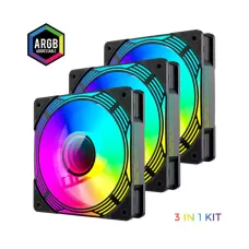 فن 3 تایی کیس گیمینگ گیم مکس مدل GAMEMAX KF300R BK فن 3 تایی کیس گیمینگ گیم مکس مدل GAMEMAX KF300R BK