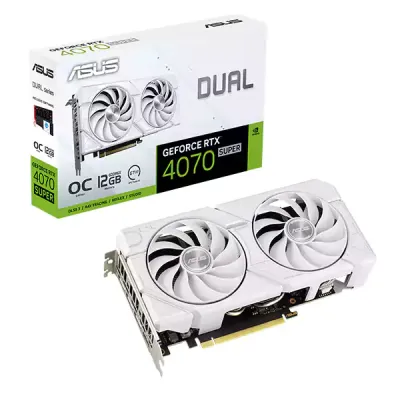 کارت گرافیک ایسوس ASUS Dual GeForce RTX 4070 SUPER EVO White OC Edition 12GB