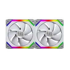 فن 2 تایی کیس گیمینگ لیان لی مدل UNI FAN SL140 RGB WHITE