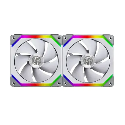 فن 2 تایی کیس گیمینگ لیان لی مدل UNI FAN SL140 RGB WHITE