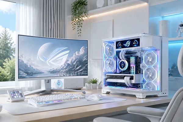 کیت کیس لیان لی O11 Vision-M 9.2 سفید جزئیات صفحه IPS و رزولوشن