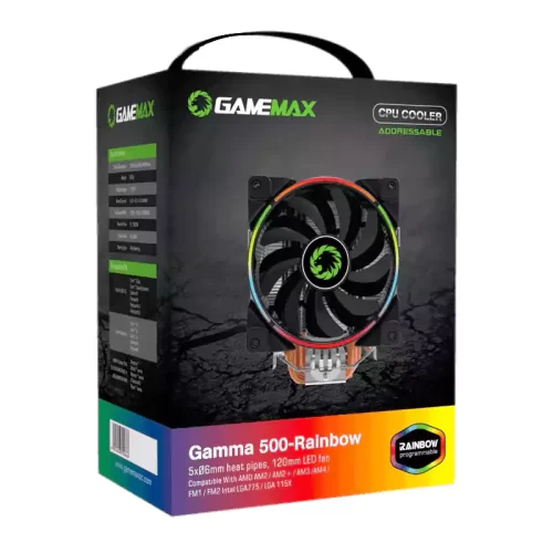 خنک کننده گازی پردازنده گیم‌ مکس مدل GAMEMAX GAMMA 500 RAINBOW