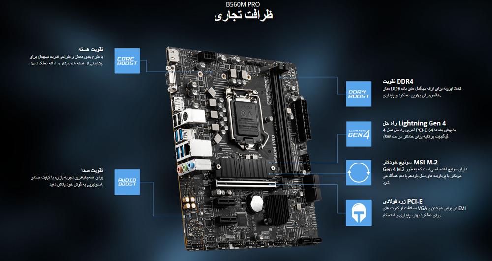 مادربرد ام اس آی مدل B560M PRO