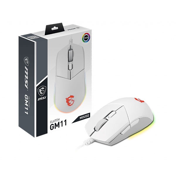 WHITE Wired Gaming Mouse 05