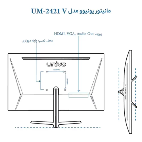 مانیتور یونیوو مدل UM2421 V سایز 24 اینچ