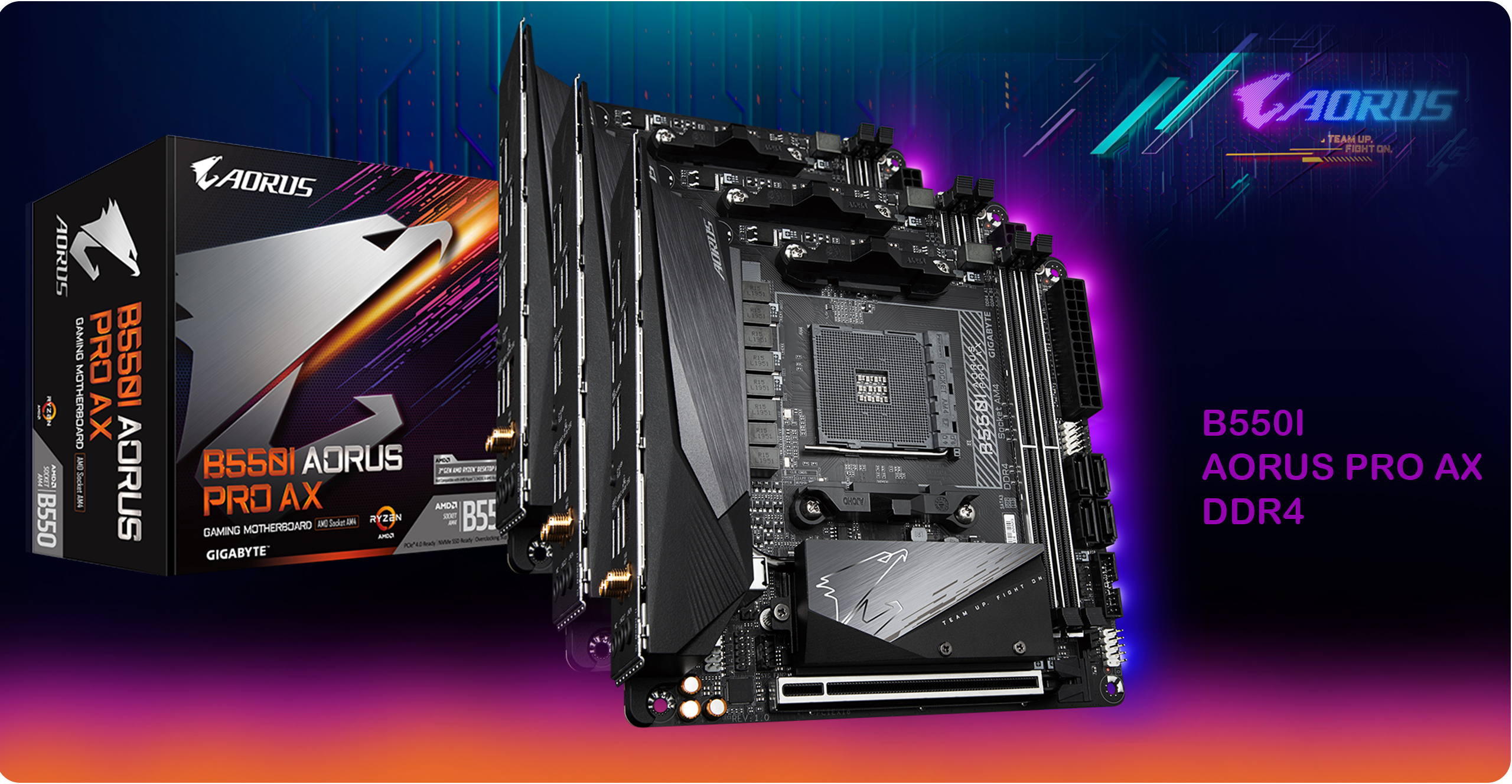مادربرد گیگابایت مدل B550I AORUS PRO AX DDR4 