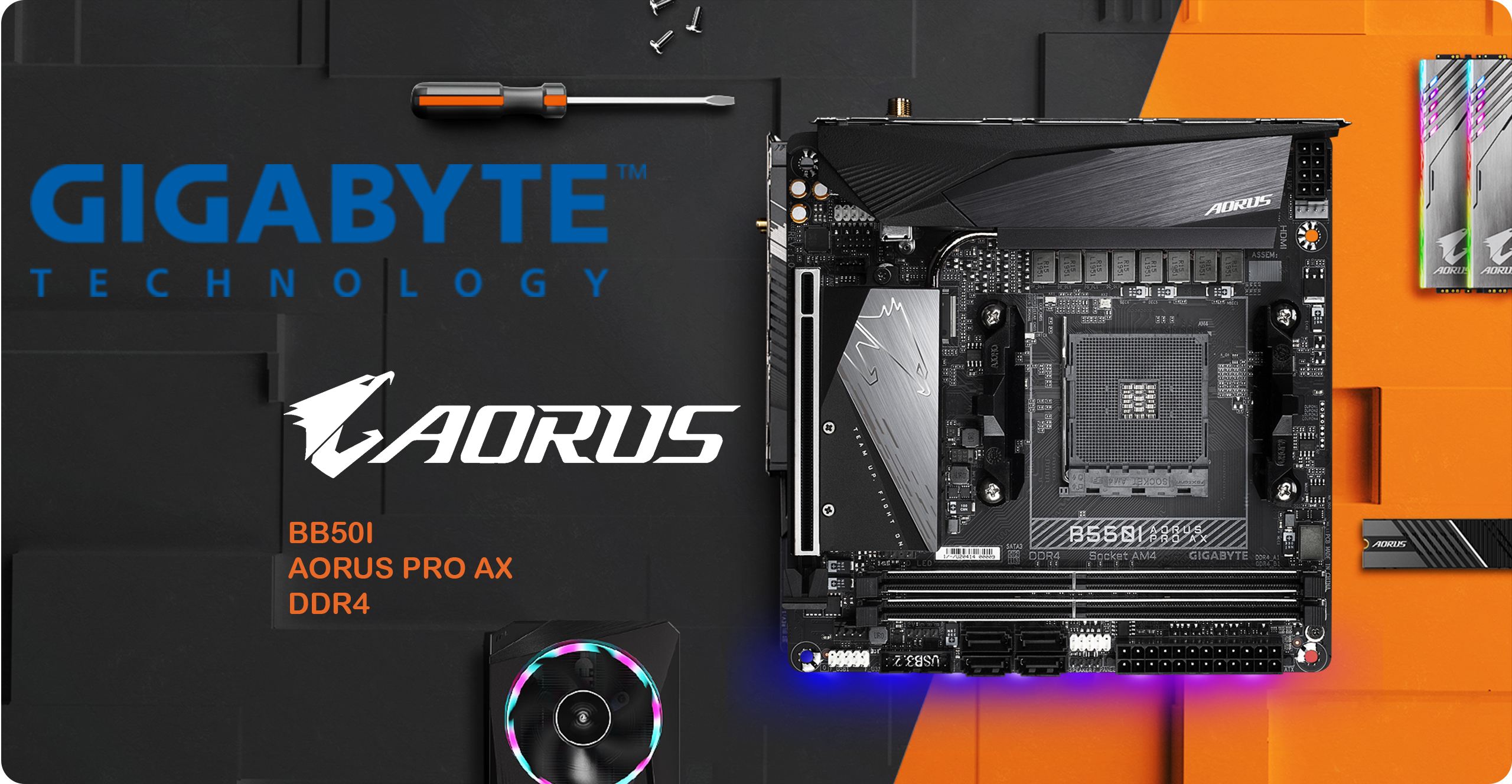 مادربرد گیگابایت مدل B550I AORUS PRO AX DDR4 