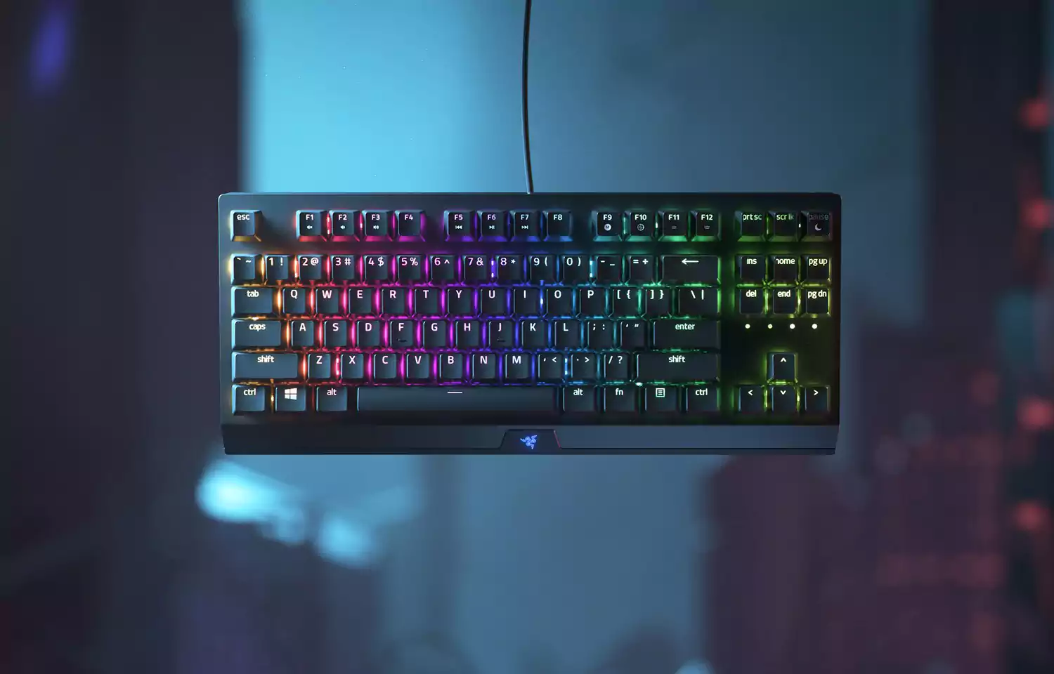 کیبورد ریزر مدل BlackWidow V3 Tenkeyless Yellow Switches