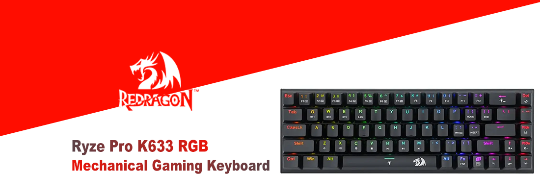 کیبورد مکانیکال گیمینگ ردراگون مدل Ryze Pro K633 RGB