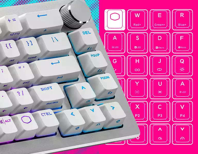 کیبورد مکانیکی گیمینگ کولر مستر مدل CK-721-GKTL1-US White