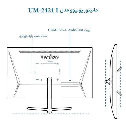 مانیتور یونیوو مدل UM2421 I سایز 24 اینچ