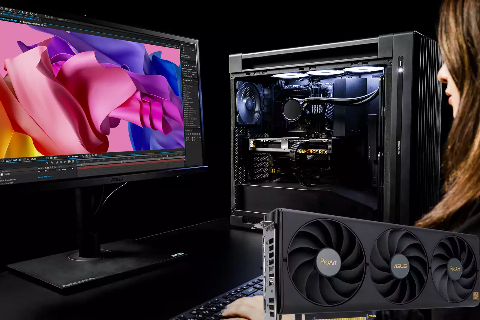 کارت گرافیک ایسوس مدل ASUS PROART-RTX4060TI-O16G