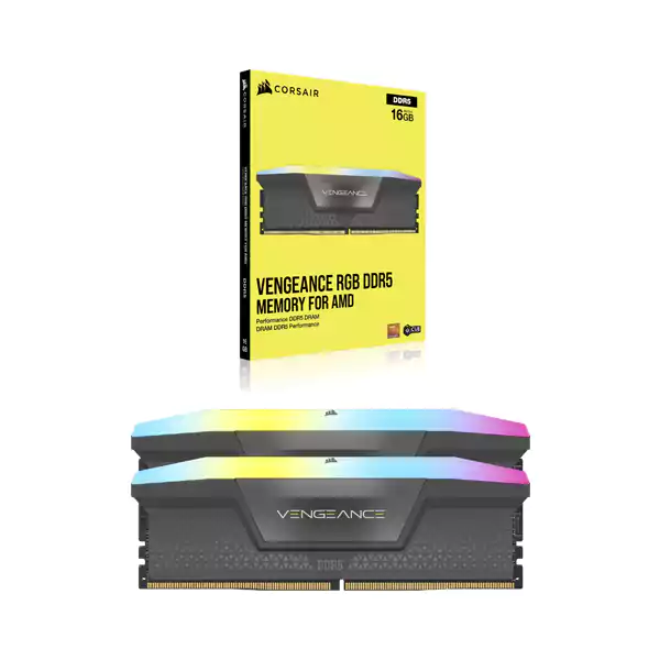 رم دسکتاپ دو کاناله 6000 کورسیر مدل AMD EXPO VENG RGB ظرفیت 32 گیگابایت