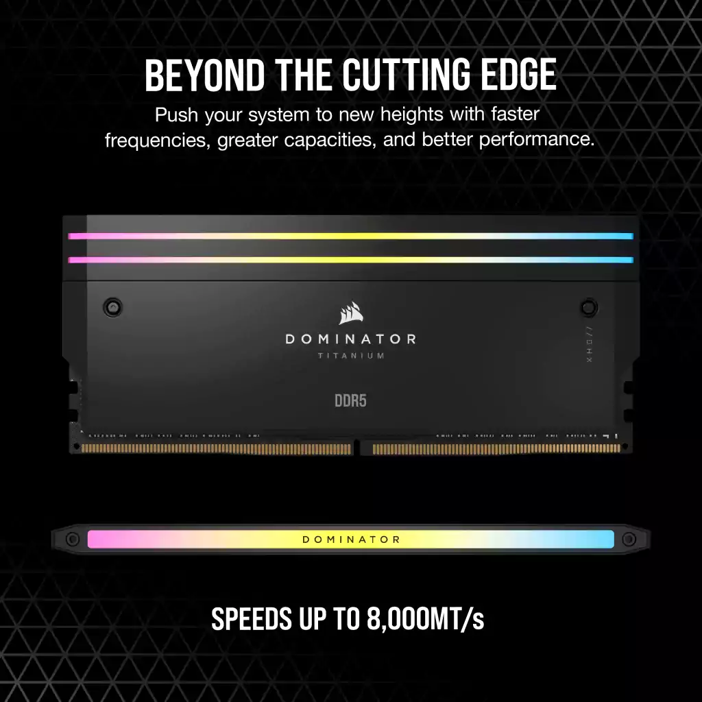 رم دسکتاپ دو کاناله 7200 کورسیر مدل DOMIATOR TITANIUM RGB ظرفیت 32 گیگابایت