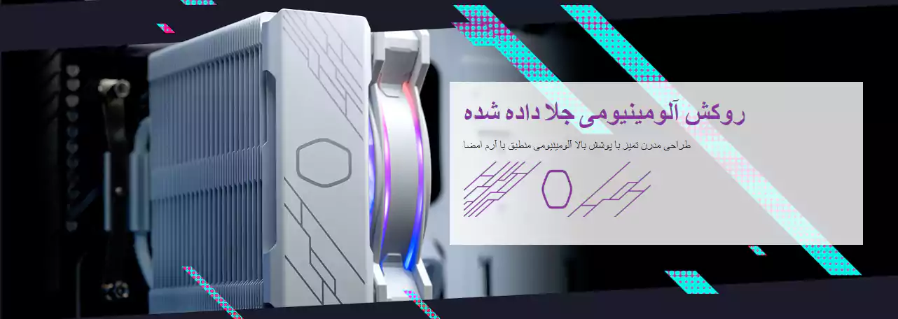 فن خنک کننده گازی پردازنده کولر مستر مدل HYPER 212 HALO WHITE