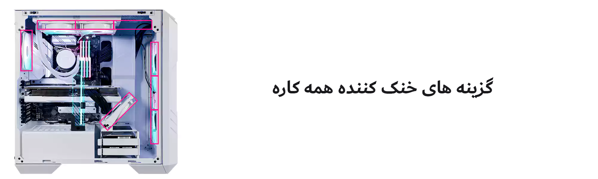 کیس گیمینگ کولر مستر مدل HAF 500 WHITE