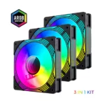 فن 3 تایی کیس گیمینگ گیم‌ مکس مدل GAMEMAX KF300 BK