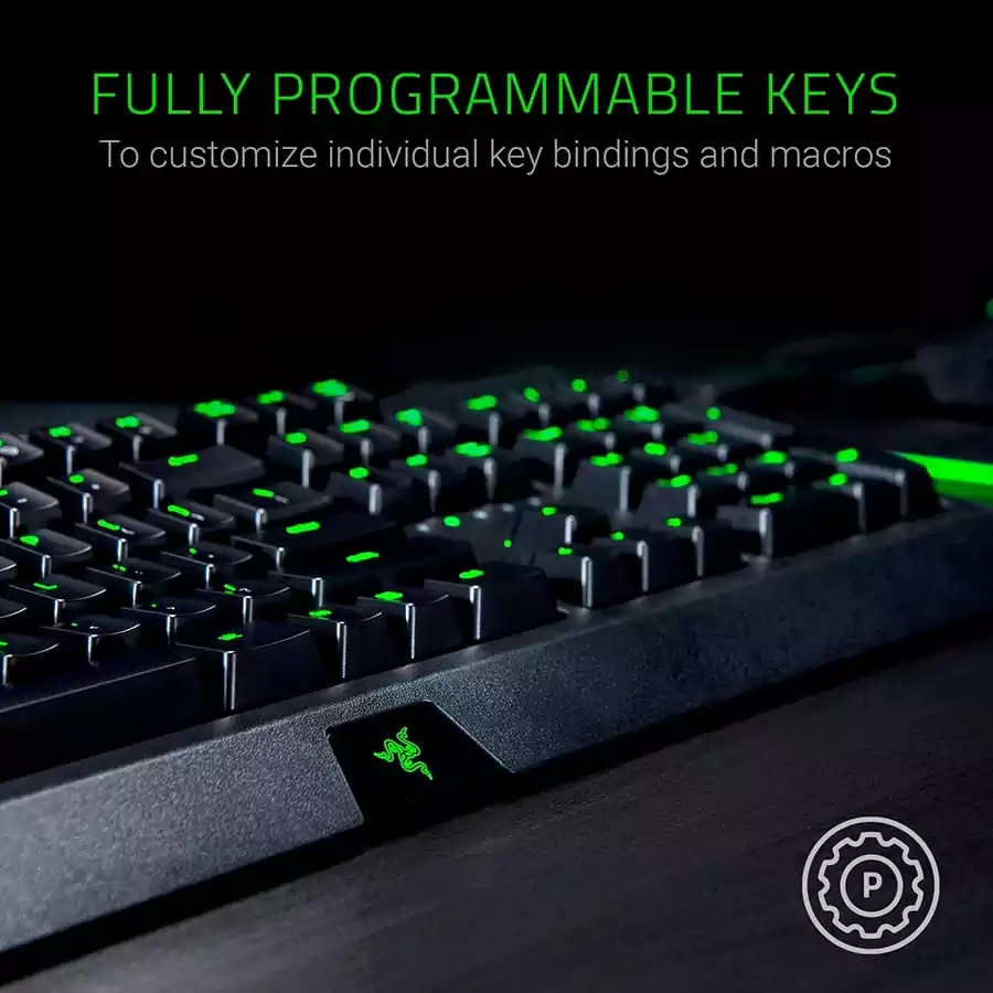 کیبورد گیمینگ مکانیکال ریزر BlackWidow Essential Green Switch