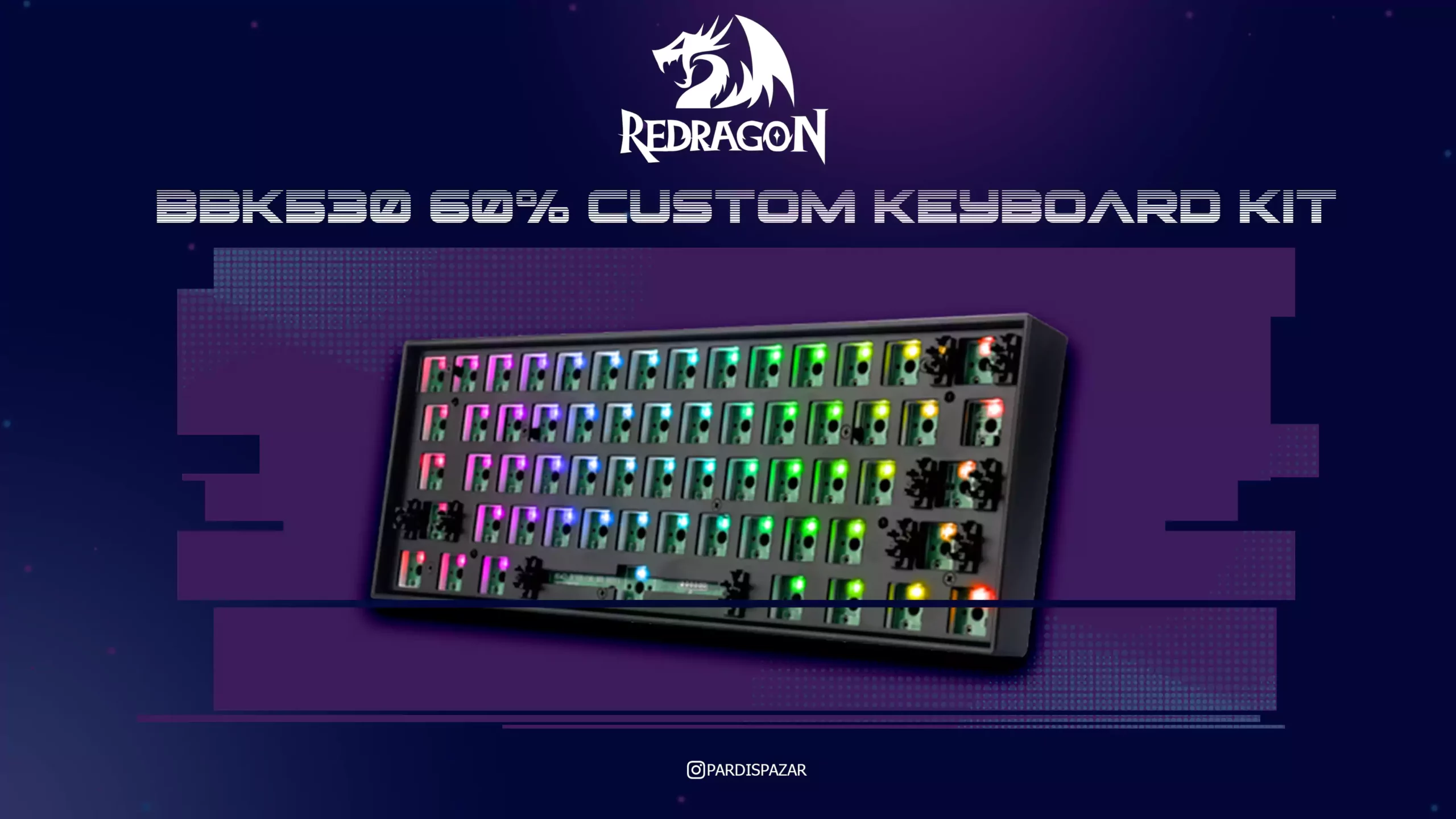 کیت صفحه کلید مکانیکال 60 درصد ردراگون BBK530